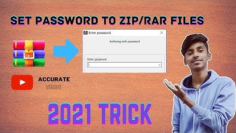 How to make a password protected Zip file and Rar File ? Zip Folder mai password kaise lagaye