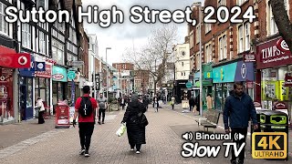 Another Lunchtime Stroll Down Sutton High Street, 2024 - Slow TV