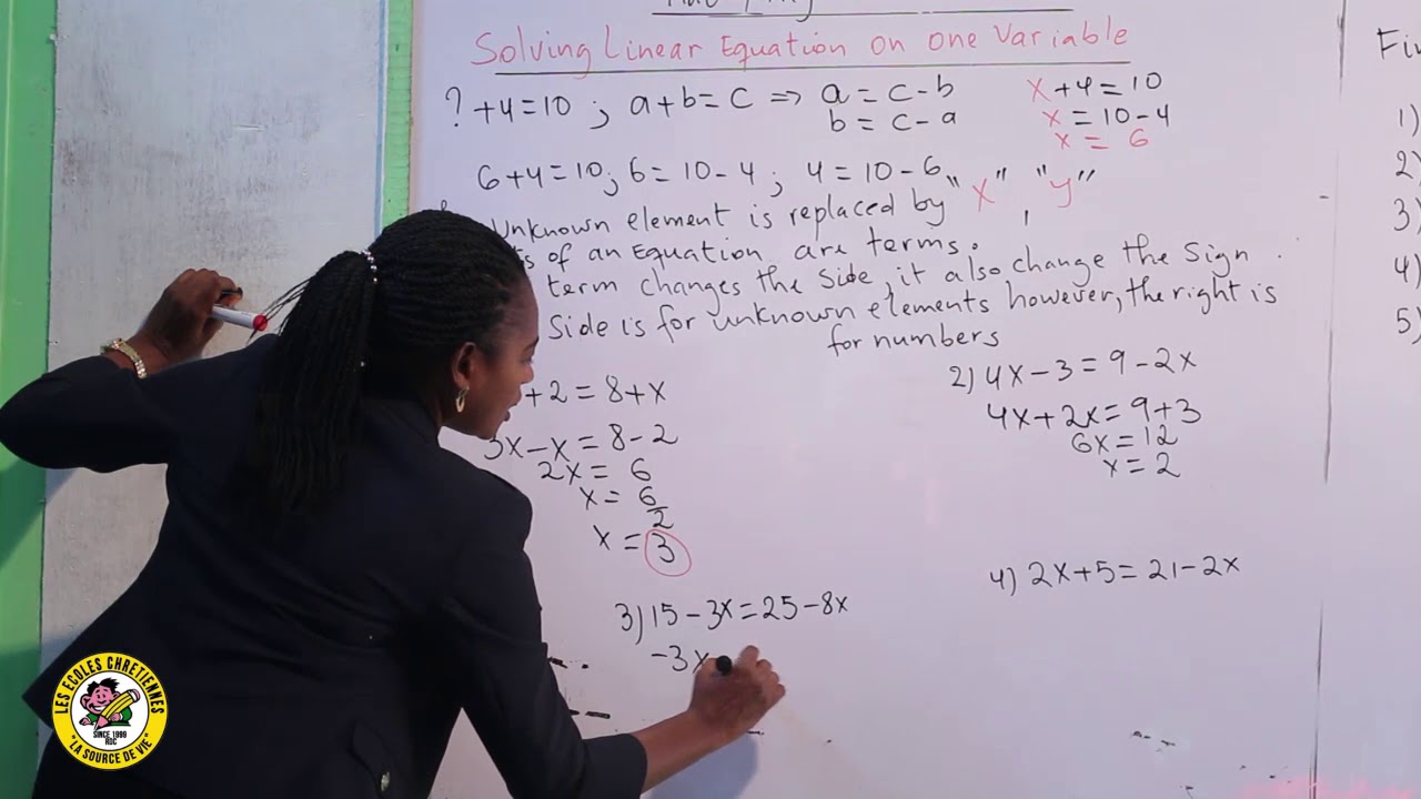 Math/ algebra : Solving linear equation on one variable - YouTube