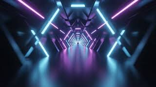 Boundless Abstract Neon Corridor Smooth Forward Loop Video [4K]