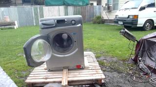 Self Destructing Washing Machine Epic  Hotpoint Self Destructs