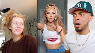 SHOCKING Girl Transformations That Make Me Think Twice About Makeup | REACTION