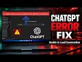 How to Fix ChatGPT Unable to Load Conversation Issue on PC & Mobile