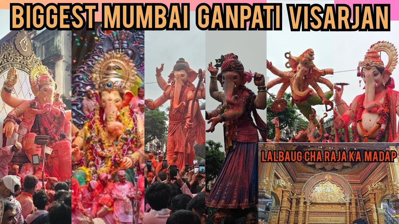 MUMBAI BIGGEST GANPATI VISARJAN 2025 || LALBAUG CHA RAJA VISARJAN ...
