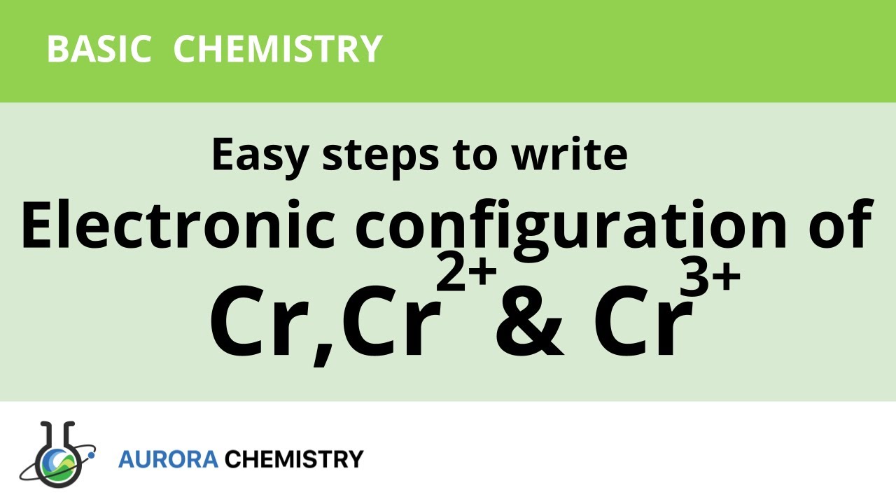 Write Electronic Configuration Of Cr Cr2 And Cr3 YouTube