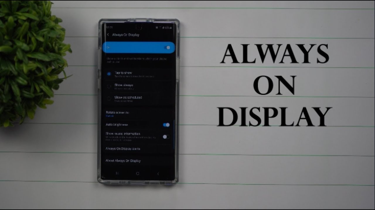 Samsung A52 Always On Display