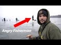 ANGRY Fisherman Encounter! (Thin ice)