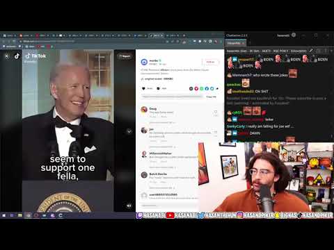 Thumbnail for Hasanabi REACTS To Joe Biden''s BEST Jokes At The White House Correspondence'' Dinner | Hasan''s Himbos