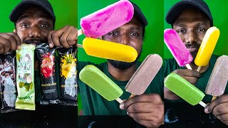 strawberry pineapple blueberry ice cream mukbang ASMR