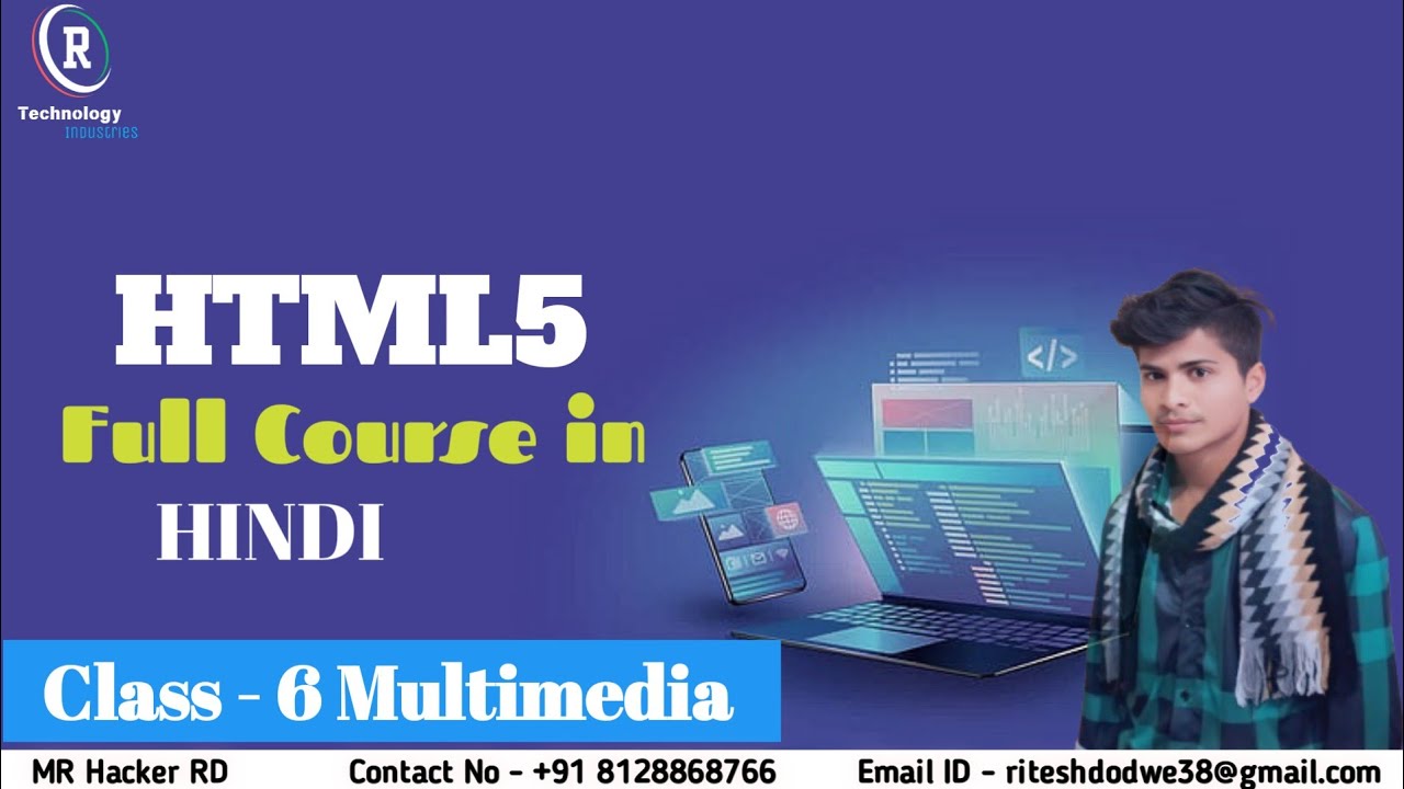 HTML5 Full Course in { Hindi } Multimedia Class - 6 | #mrhackerrd - YouTube