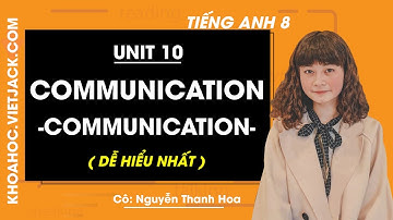 Tiếng Anh 8 - Unit 10 Communication - Communication - Cô Nguyễn Thanh Hoa (DỄ HIỂU NHẤT)