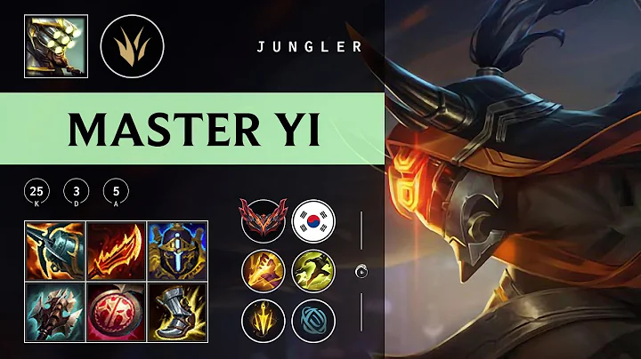 Master Yi Jungle vs Qiyana - KR Grandmaster Patch 25.24