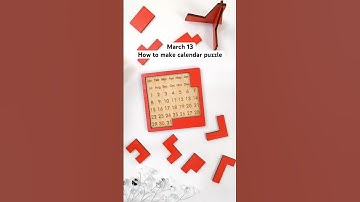 March 13✅ how to make calendar 🗓️ puzzle #calendarpuzzle #custompuzzle #adventcalendar #gift #diy