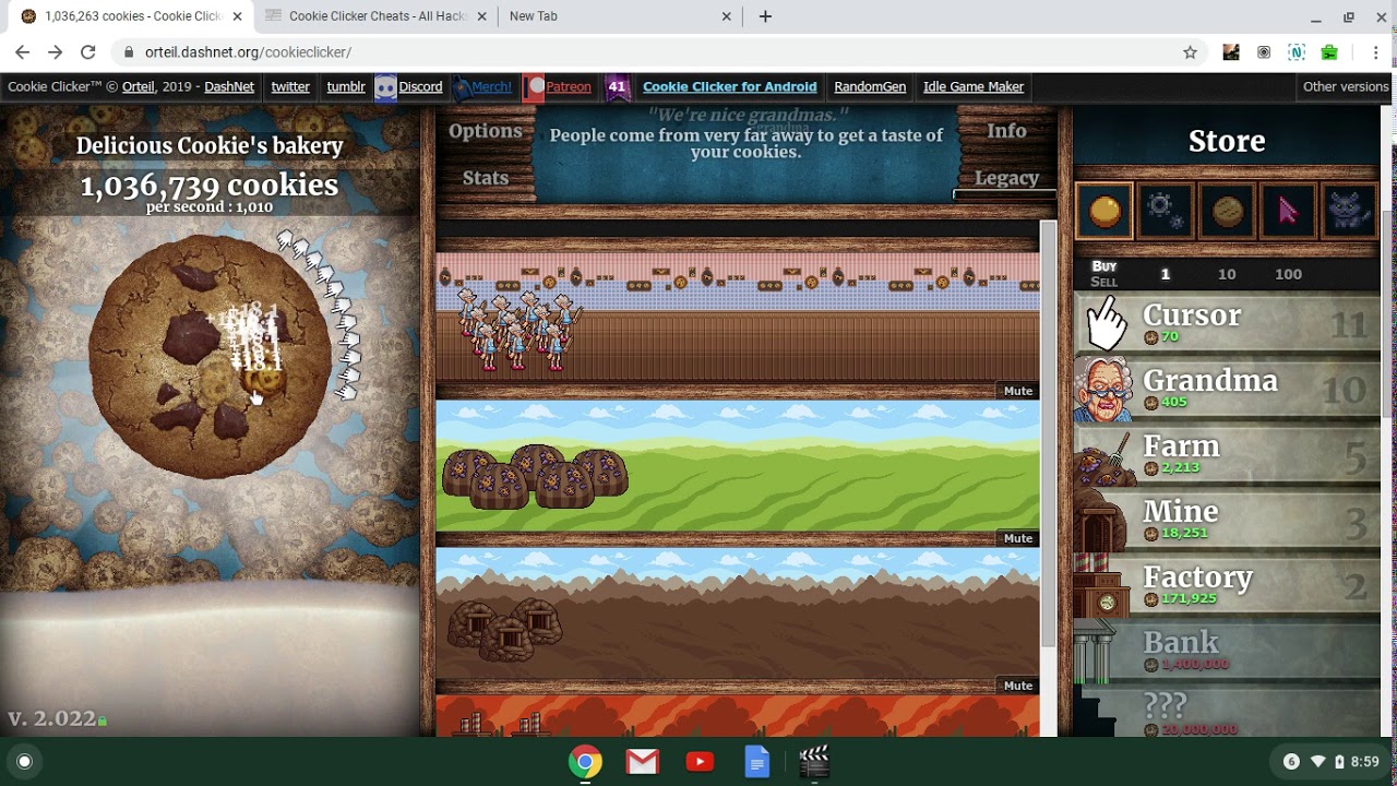 Cookie clicker part 2 - YouTube