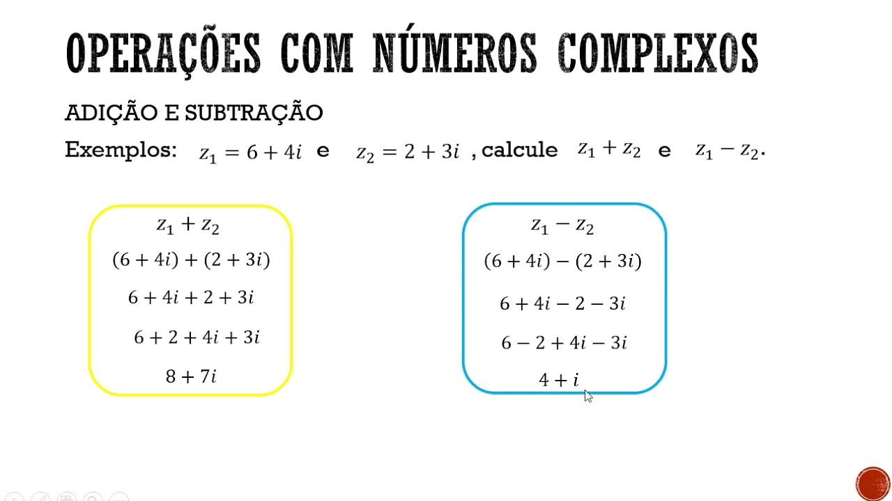 Números Complexos: Operações na forma algébrica - YouTube