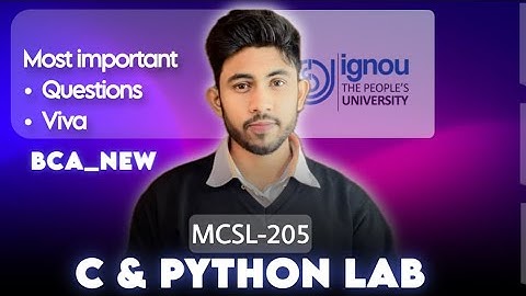 MCSL-205 PYQ + Important Questions + Viva Preparation | BCA_NEW IGNOU 