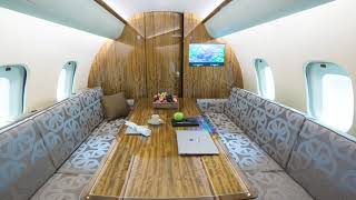 Private Jet Interior - Bombardier Global 5000