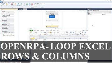 OpenRPA - How to loop through rows and columns in Excel and pass values to web | #2