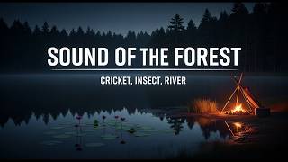 Night Forest Sounds | Crickets &amp; River Sounds for Deep Sleep &amp; Relaxation