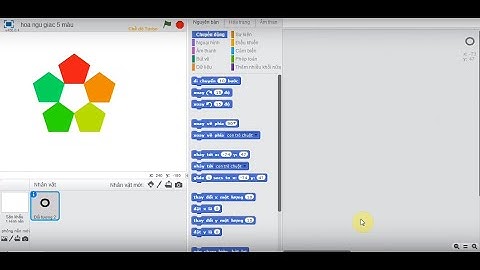 Lập trình Scratch vẽ hoa ngũ giác nhiều màu - Kỹ thuật vẽ hình trong Scratch