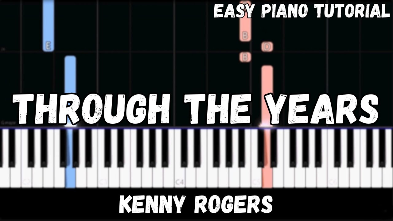 Kenny Rogers - Through The Years (Easy Piano Tutorial)
