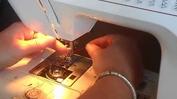 Threading up a Janome one step sewing machine Bhasvic textiles demo
