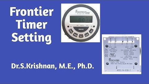 Timer setting in Tamil