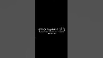 سورة غافر _ الاية 60 _ تلاوة رائعة _ ❤️📖🤲