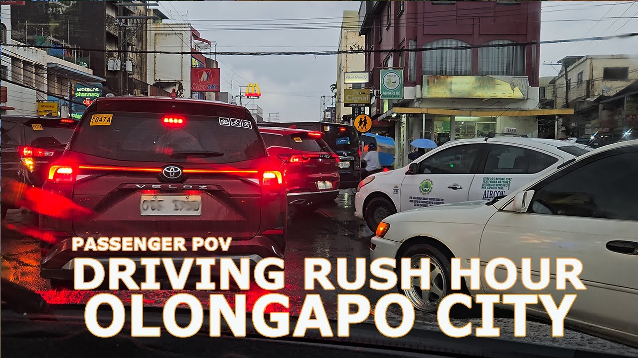 DRIVING RUSH HOUR OLONGAPO CITY 2025 PASSENGER POV
