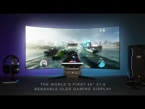 CORSAIR представляет революционный 45-дюймовый сгибаемый игровой OLED-монитор