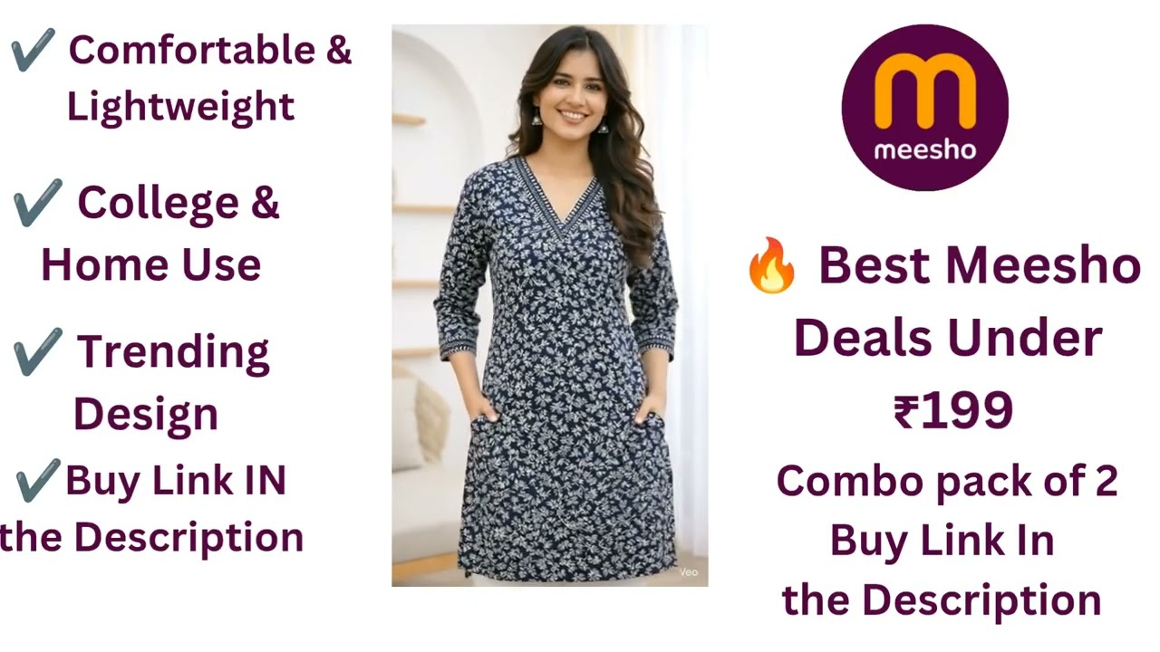 Stylish kurti बजट फ्रेंडली ऑफर 