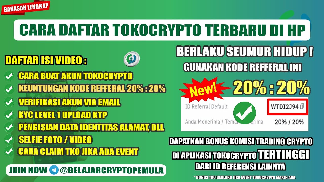 TUTORIAL DAFTAR TOKOCRYPTO TERBARU, KYC dan Verifikasi Akun (Step by Step  MUDAH)