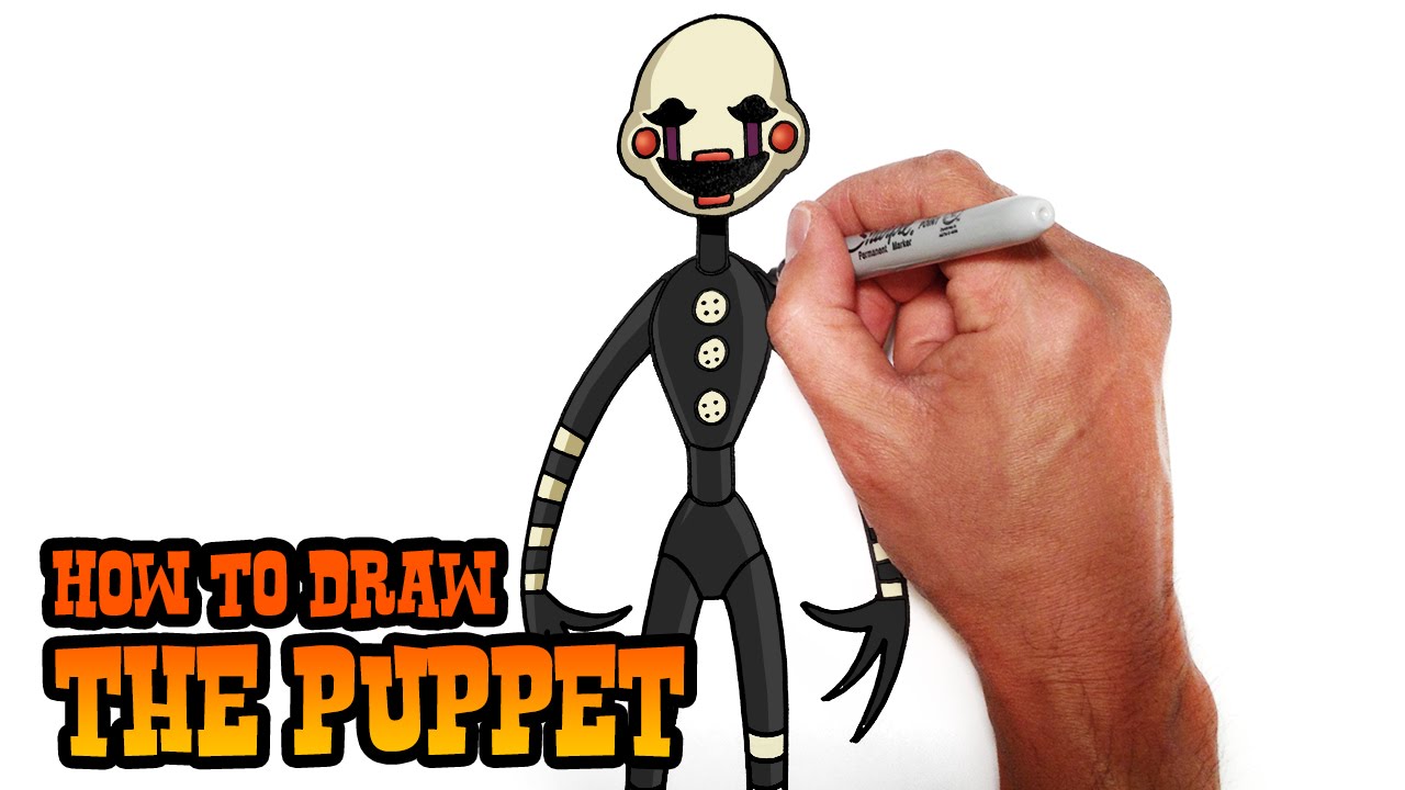 How to Draw The Puppet- Five Nights at Freddy&#039;s- Video Lesson - YouTube