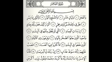 سورة الفجر القارئ عادل ريان