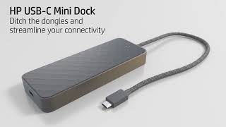 HP USB C Mini Dock - 1PM64AA - YouTube