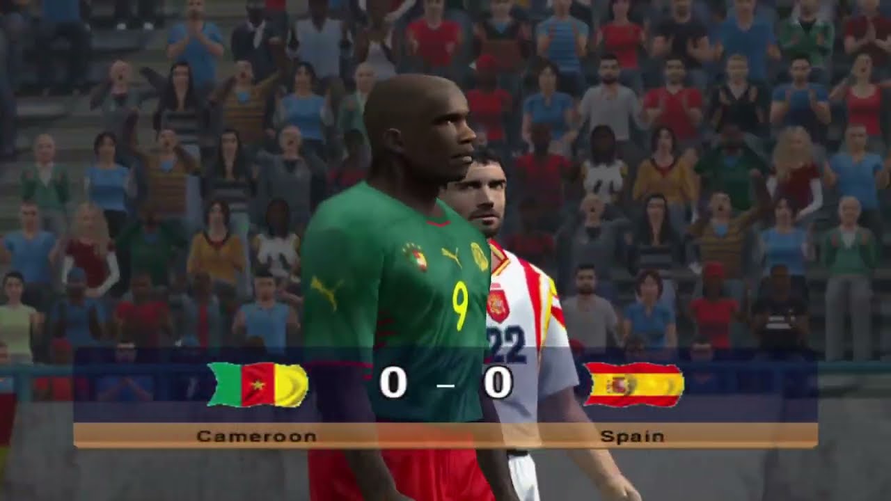 Cameroon vs Spain , World Cup , PES 6 2006 , Playstation PS2/PC