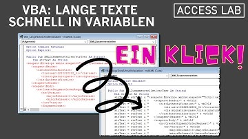 VBA: Lange Texte schnell einer Variablen zuweisen