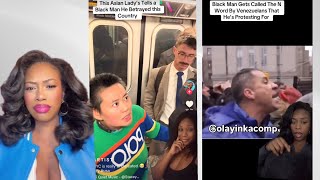 Venezuelan Man Calls Black Protester The N Word*Asian Woman Tells Black Man He Betrayed The Country 