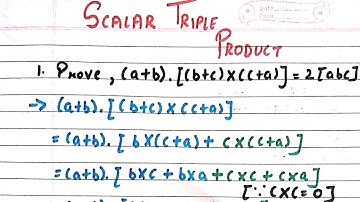 prove that [a+b,b+c,c+a]=2[abc] | Vector Algebra | Bsc | Scalar Triple Product 