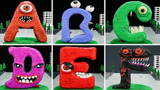 😬😬 Making ALPHABET LORE MONSTER [A to F] Sculptures with Clay | Alphabet Lore clay