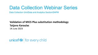 14 Jun 2023 Validation of MICS Plus Substitution Methodology