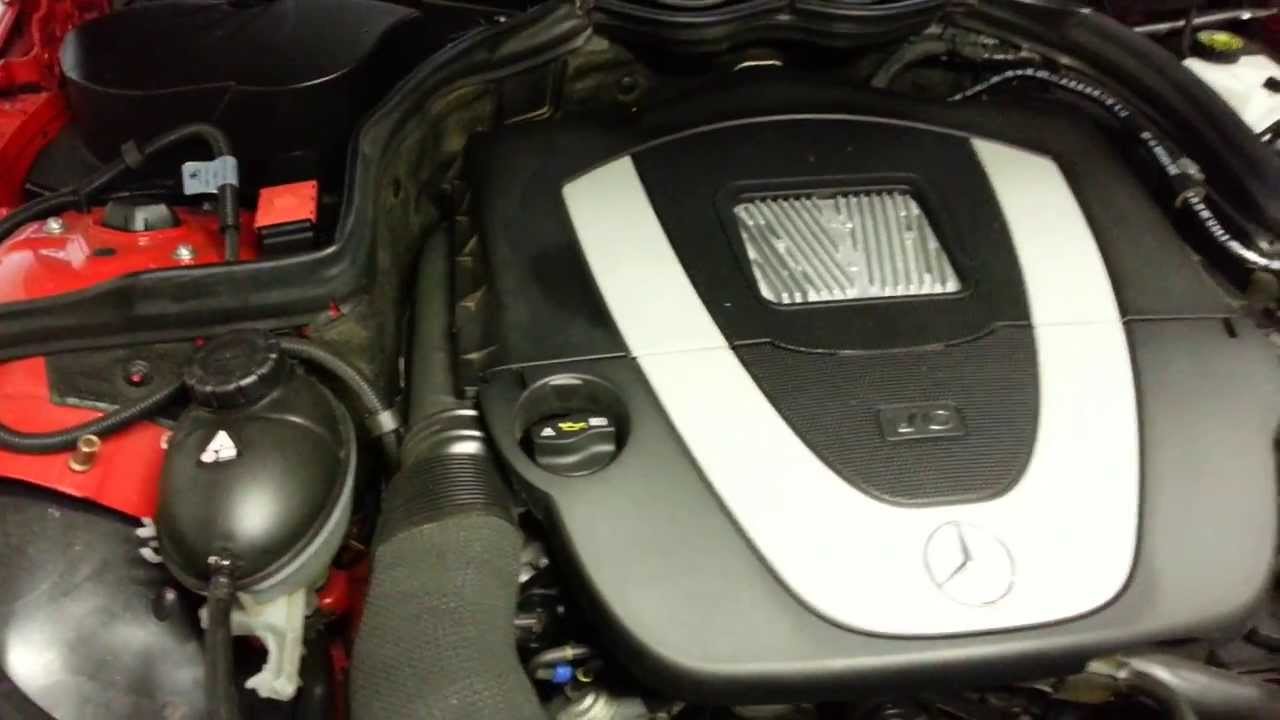 Mercedes C class coolant level how to check W204 YouTube