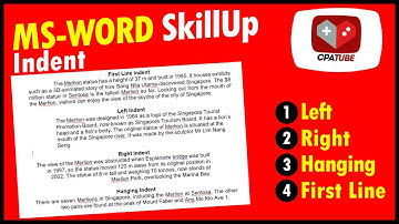 MS-Word Skills - The 4 Indent Types
