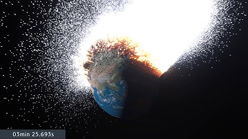 Earth Collision With Rogue Planet (SPH simulation)