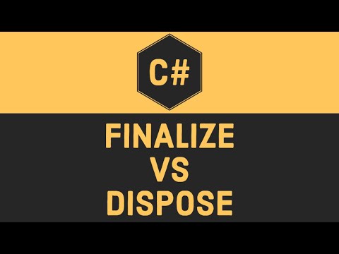 Video: Rozdíl Mezi Dispose () A Finalize ()