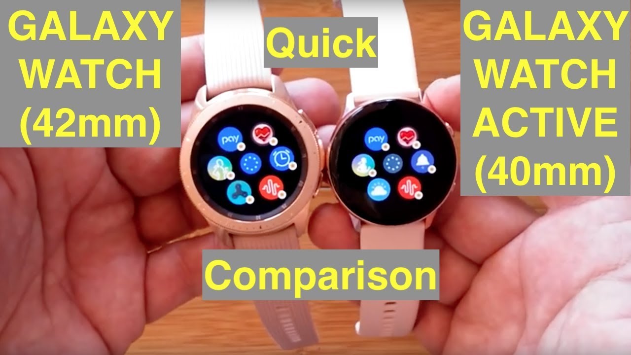 Galaxy Watch Comparison Chart