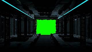 3D Spaceship Door Open Green Screen Sci fi Ultra HD 4K