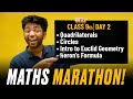 Class 9th complete maths marathon   quadrilaterals  circles  euclid geometry  herons formula