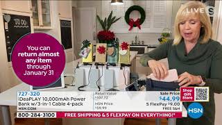 iDeaPLAY 10,000mAh Power Bank with 3in1 Cable 4pack