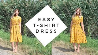 Easy t-shirt dress tutorial // using supplies from joann, and one of
the t-shirts hanging out in your closet, you can make a comfortable
versatile ...